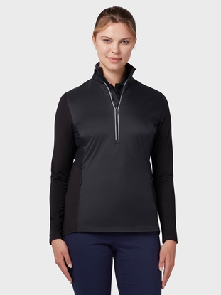 Picture of CALLAWAY GOLF WOMEN'S INSULATED MIXED MEDIA QUARTER-ZIP PULLOVER EMBROIDERED